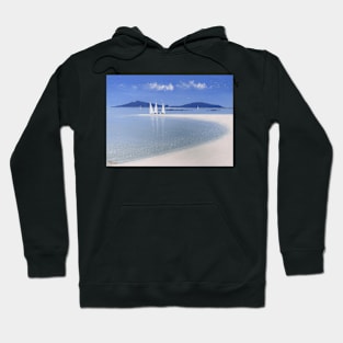 Three sail boats on Samson sandbar Hoodie